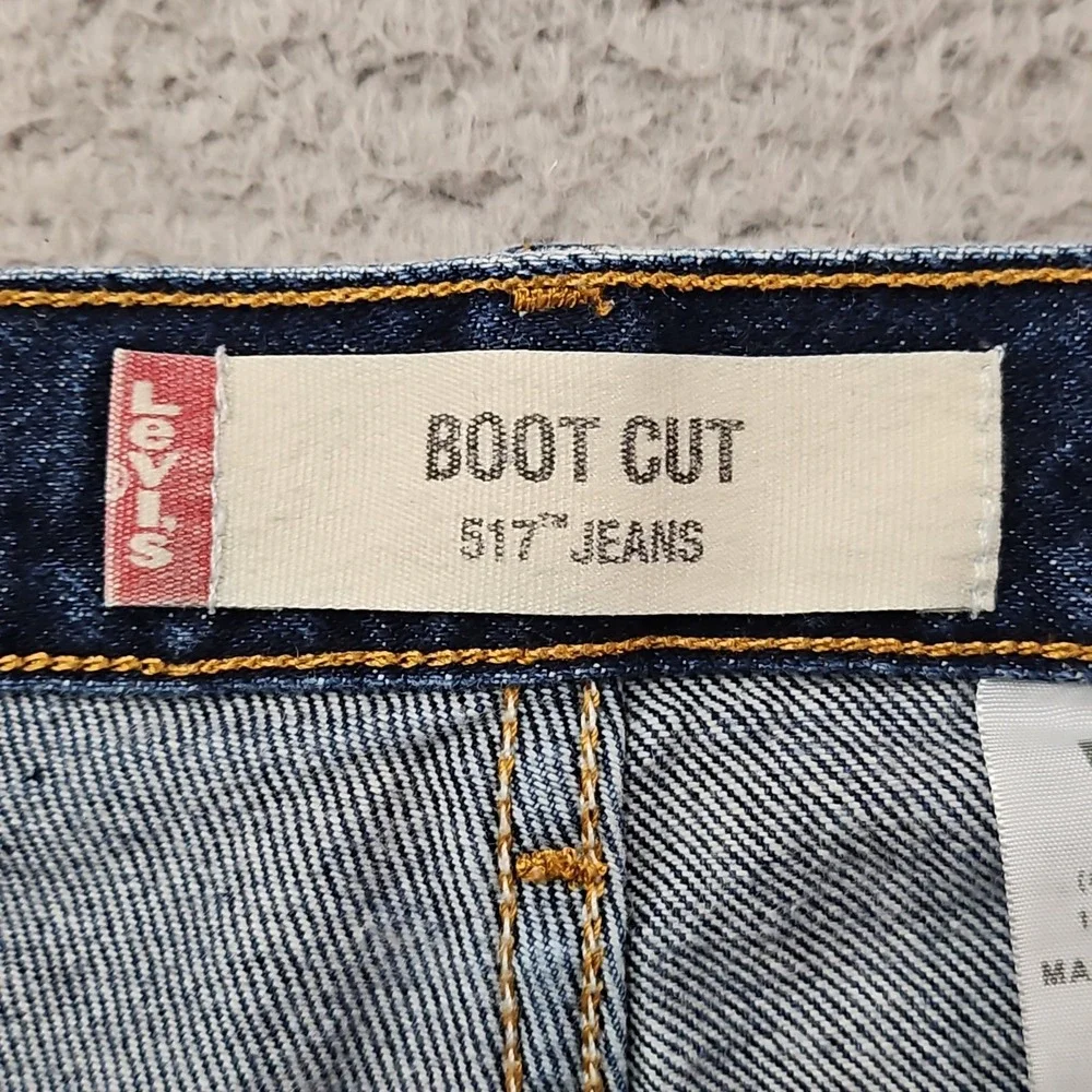 VTG Levis 517 Jeans Mens 36x30 Blue Denim Western Bootcut Ranch Rodeo Y2K Mexico